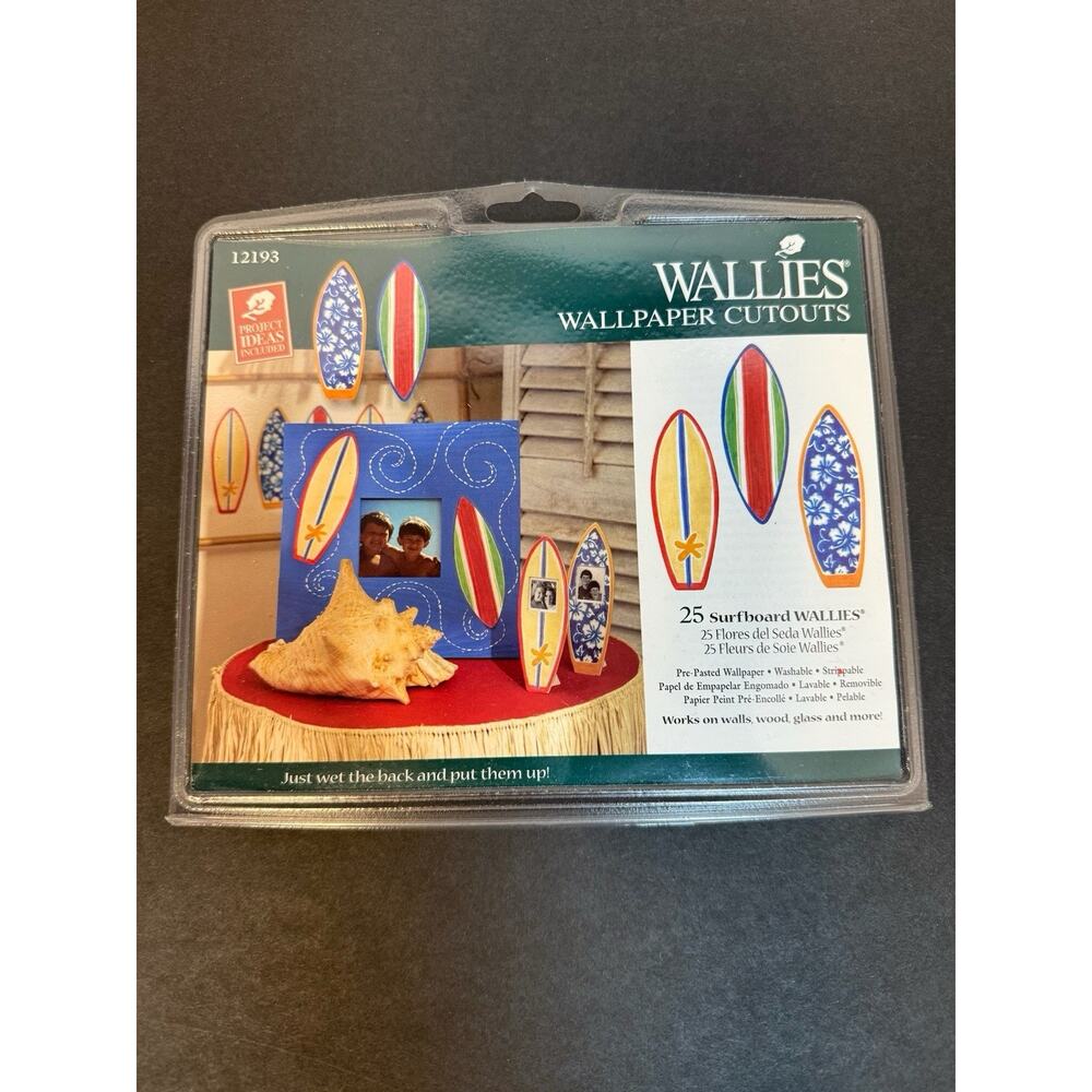 Wallies Surfboard Wallpaper Cutouts Lot of 25 Never Used Vintage 1990 Beach Art